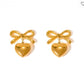 Frankie Heart Bow Earrings