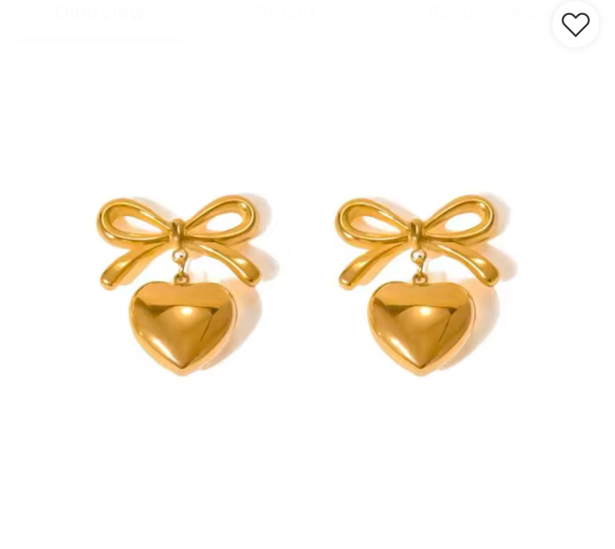 Frankie Heart Bow Earrings