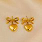 Frankie Heart Bow Earrings