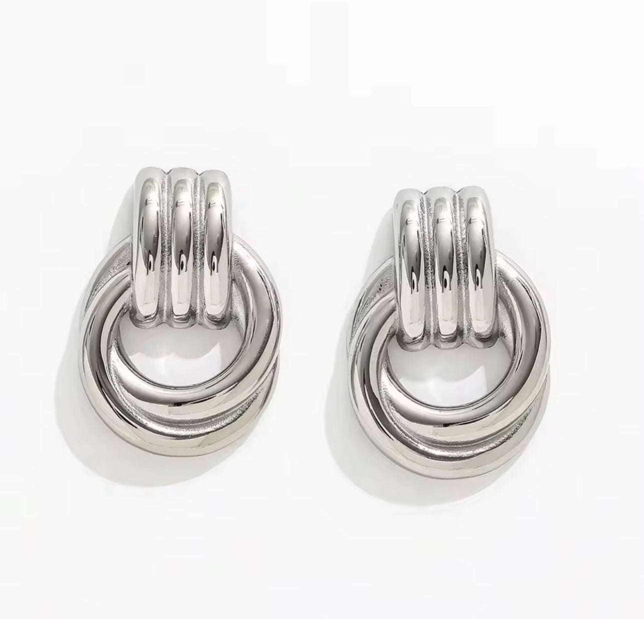 Baby Knot Earrings - Silver