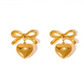 Frankie Heart Bow Earrings