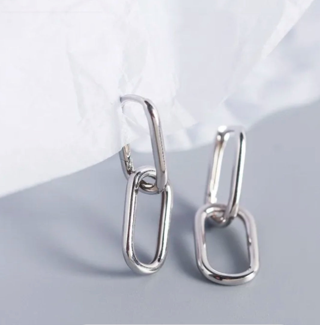 Link Earrings - Silver